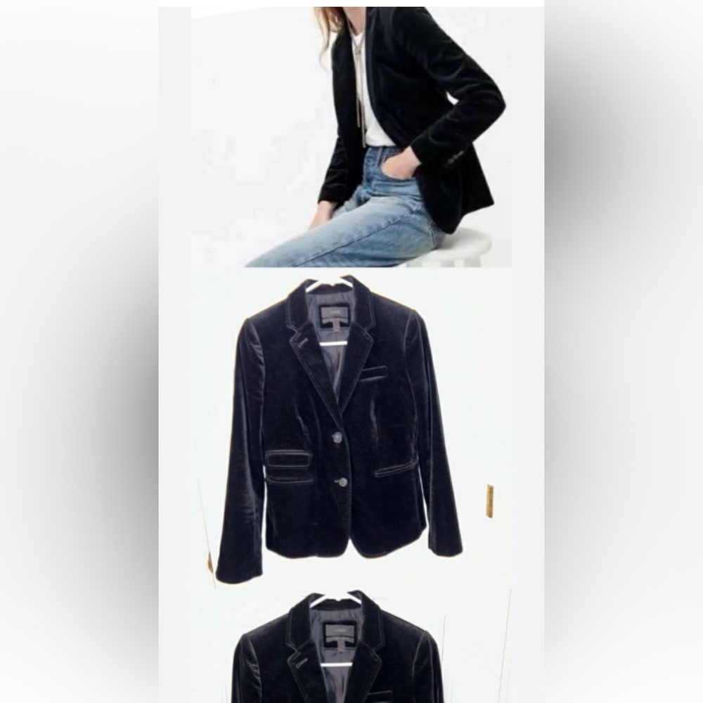 J. CREW velvet black blazer